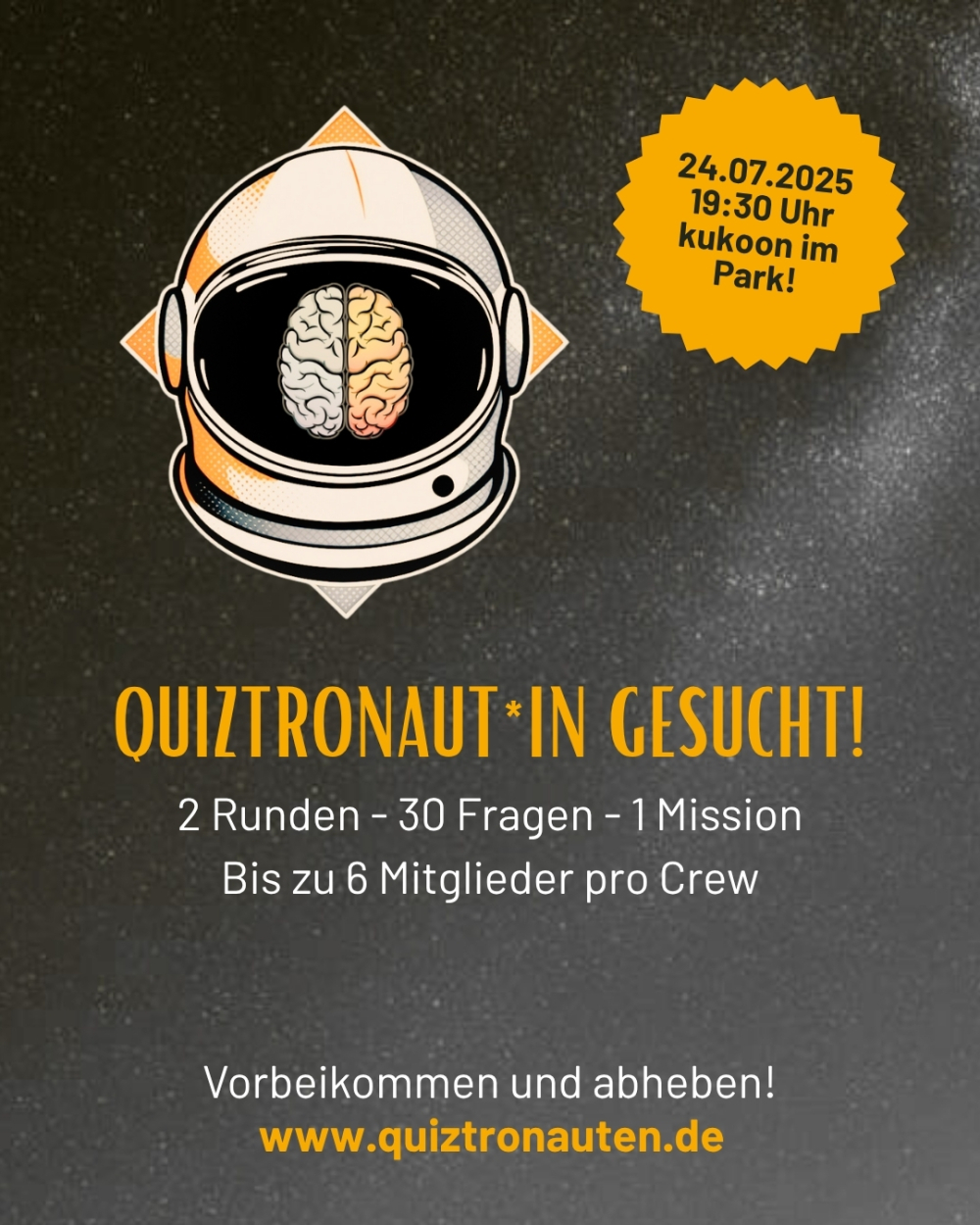 Veranstaltung: Quiztronauten: 2 Runden – 30 Fragen – 1 Mission Quiztronauten: 2 Runden – 30 Fragen – 1 Mission